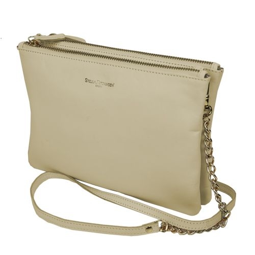 Bolso clutch piel beige San Stella Rittwagen